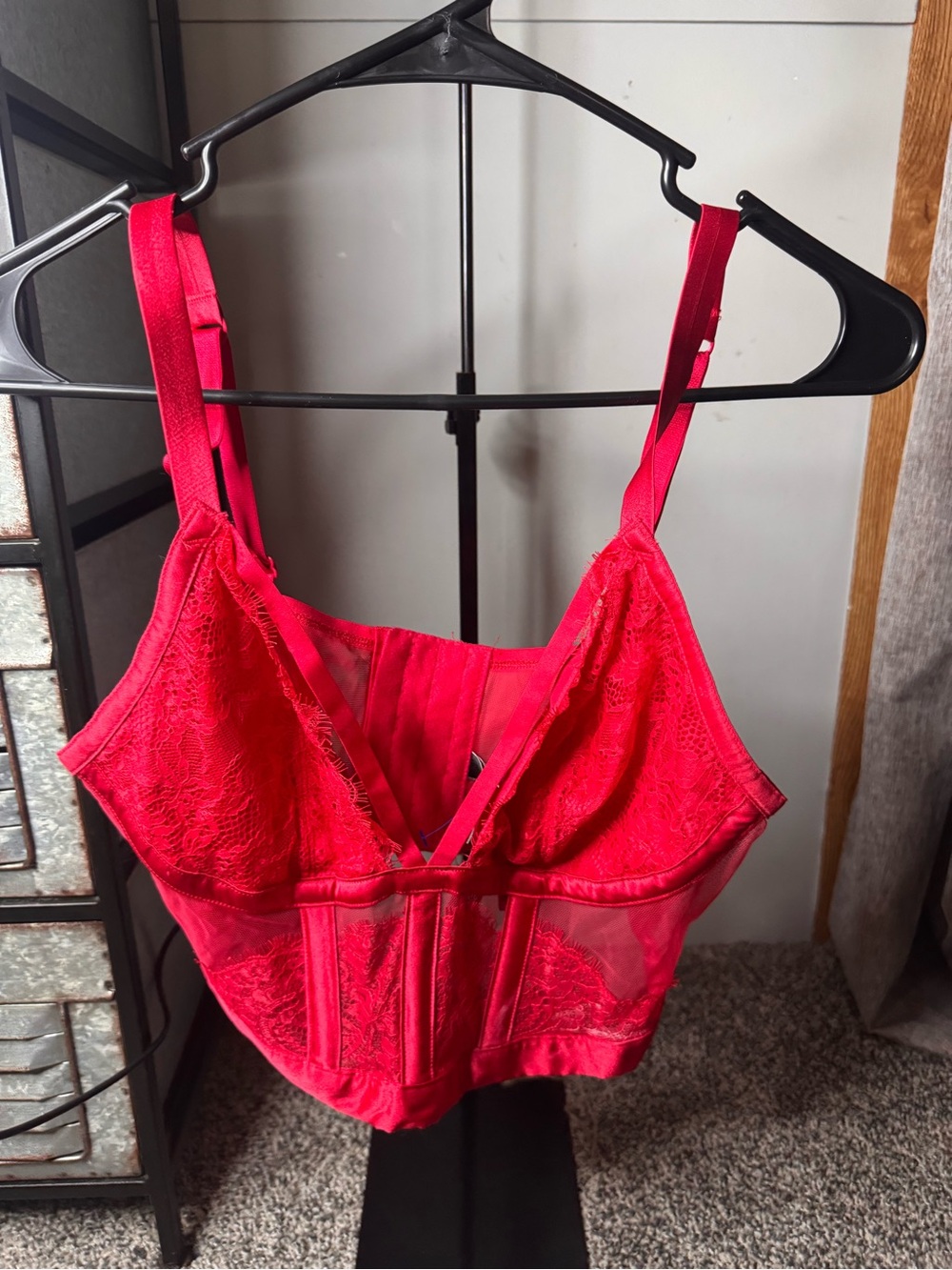 Victoria's Secret Red Lace Bustier very sexy
